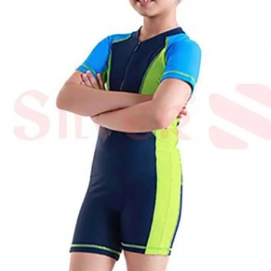 Baju Renang Silver UPF Youth Lengan Pendek Navy